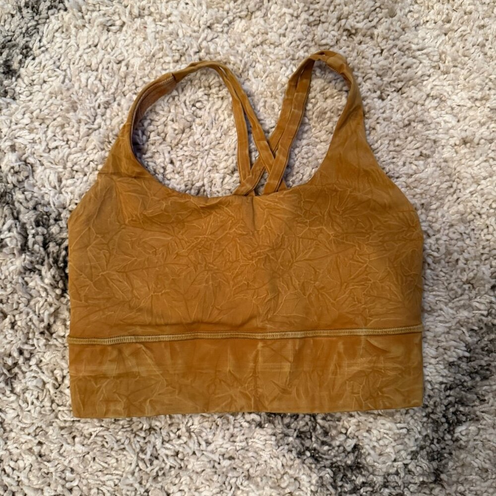 lululemon athletica Criss-Cross Sports Bra in Golden Brown